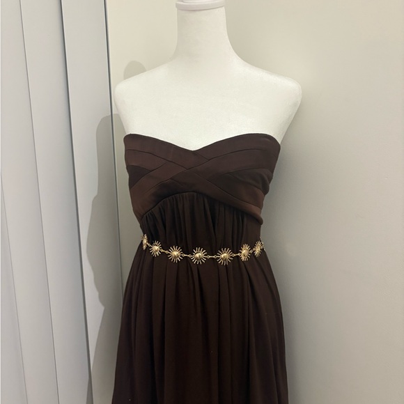 bebe Chocolate Strapless Dress - Picture 5 of 5